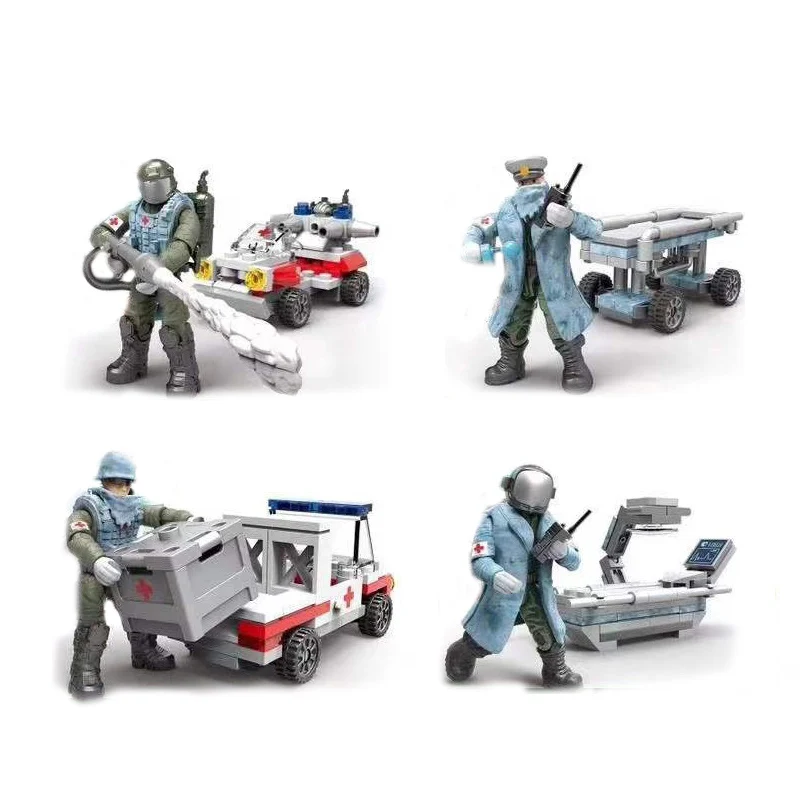 1:36 scale Military Medical pioneer special combat team action figures mega block weapon military surgeon vehicle bricks toys
1:36 scale Military Medical pioneer special combat team action figures mega block weapon military surgeon vehicle bricks toys