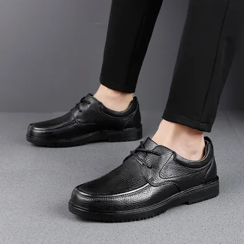 Men Soft Face Flat Base Shoes 100% Cow Leather Business Formal Shoes Fashion Men Genuine Leather Shoes Lace Up Casual Footwear
Men Soft Face Flat Base Shoes 100% Cow Leather Business Formal Shoes Fashion Men Genuine Leather Shoes Lace Up Casual Footwear