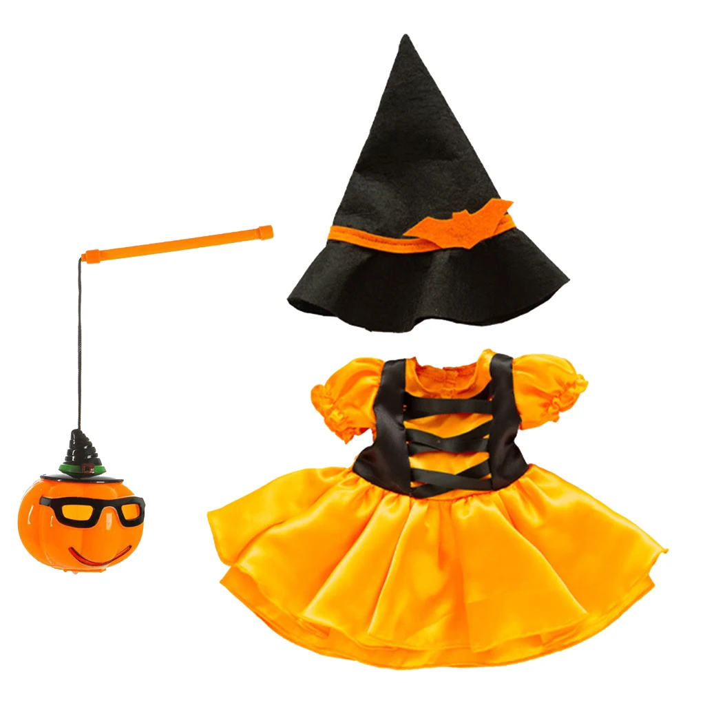 18 Inch American Doll Halloween Clothes Dress and Hat, Beautiful Pumpkin Lantern for 18 Inch Doll, Generation Doll 18 Inch American Doll Halloween Clothes Dress and Hat, Beautiful Pumpkin Lantern for 18 Inch Doll, Generation Doll