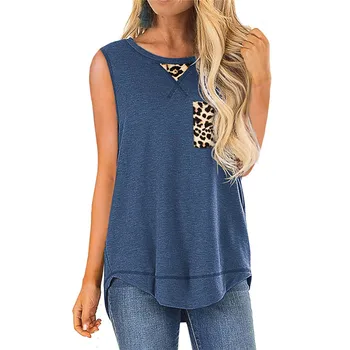 Plus Size 5XL Women T shirts Summer Sleeveless O-Neck irregular Tops Female Tshirt Loose Casual Leopard Patchwork print Tops Tee
Plus Size 5XL Women T shirts Summer Sleeveless O-Neck irregular Tops Female Tshirt Loose Casual Leopard Patchwork print Tops Tee