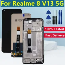 Écran tactile LCD avec châssis, 6.5 pouces, testé pour OPPO Realme 8 5G RMX3241 V13=