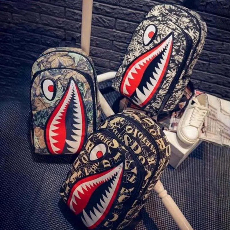 1PC Shark Mouth Printed Canvas Backpack Large Capacity Book School Bag Handbag Multi-purpose Cloth Women Travel Backpack Satchel
1PC Shark Mouth Printed Canvas Backpack Large Capacity Book School Bag Handbag Multi-purpose Cloth Women Travel Backpack Satchel