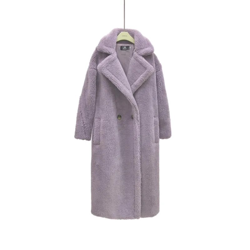 2020 зимнее пальто из искусственного меха Тедди для женщин уличная одежда больших
