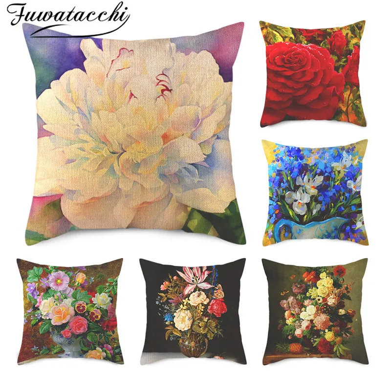 Fuwatacchi Linen Cushion Covers Ferocious Variety of Flowers Pattern Pillow Cover for Home Chair Sofa Decorative Pillowcases
Fuwatacchi Linen Cushion Covers Ferocious Variety of Flowers Pattern Pillow Cover for Home Chair Sofa Decorative Pillowcases