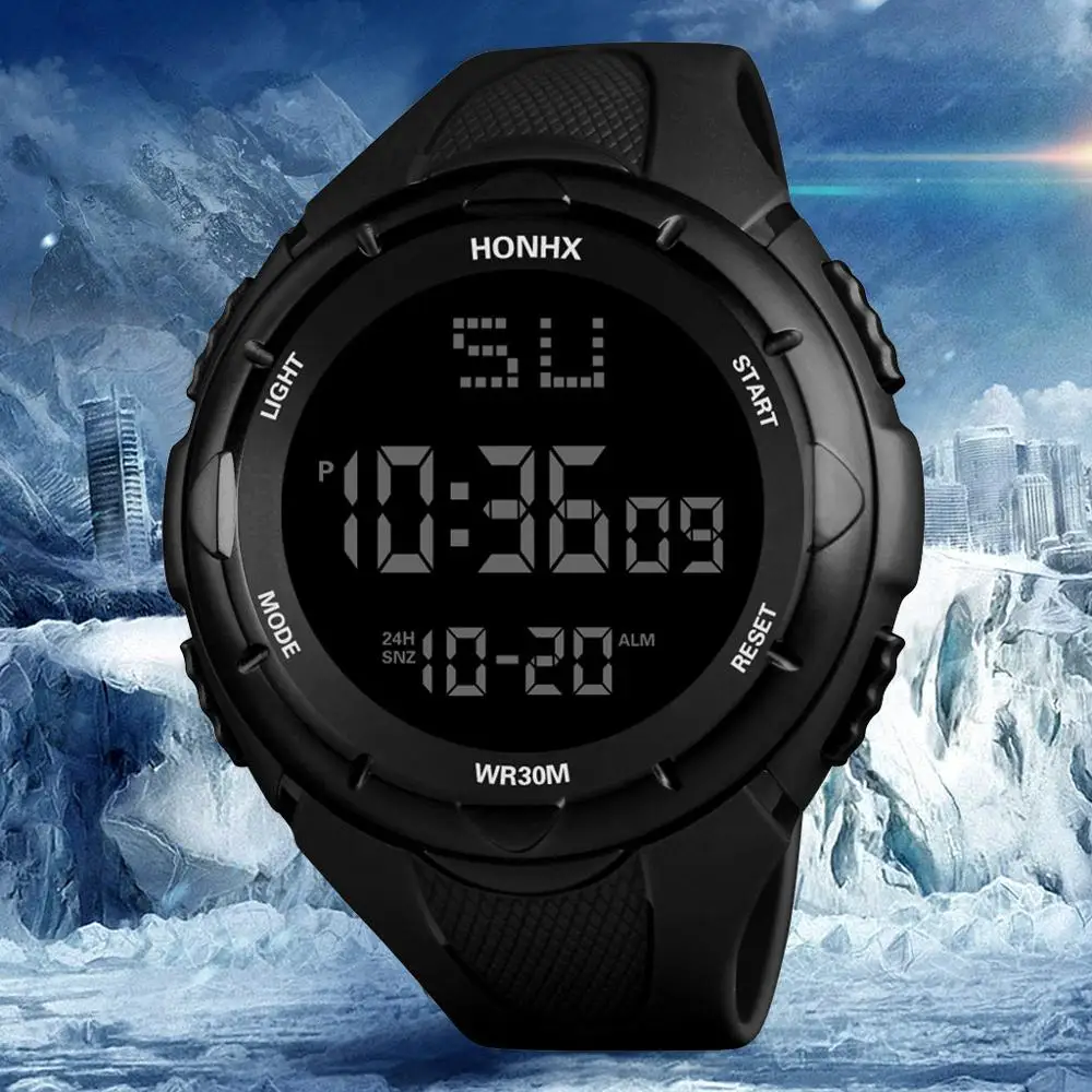 Men's Clock Sport Digital LED Waterproof Wrist Watch Luxury Men Analog Digital Military Army Stylish Mens Electronic watch Clock
Men's Clock Sport Digital LED Waterproof Wrist Watch Luxury Men Analog Digital Military Army Stylish Mens Electronic watch Clock