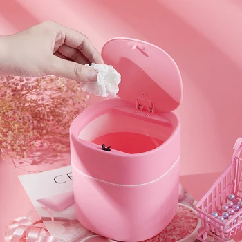 Accessories Nordic Style Trash Can Mini Desktop With Lid Ashtray Living Room Storage Bucket Garbage Bin Car Home Office Clean 
Accessories Nordic Style Trash Can Mini Desktop With Lid Ashtray Living Room Storage Bucket Garbage Bin Car Home Office Clean