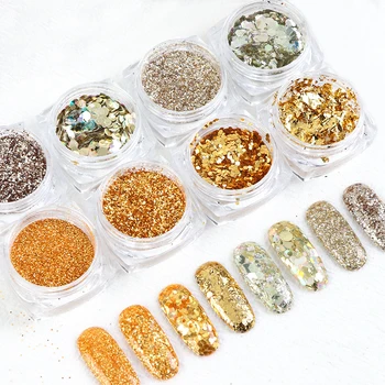 8 Bottle Gradient Nail Glitter Flakes Gold Sliver Irregular Sequins Paillette For Nails Art Decoration Manicure Tips SA1506-10
8 Bottle Gradient Nail Glitter Flakes Gold Sliver Irregular Sequins Paillette For Nails Art Decoration Manicure Tips SA1506-10