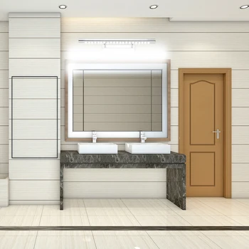 LED Wall Lamp Bathroom Mirror Light Washroom Wall Lamp Fixture Stainless Steel Dressing Light With Switch Warm / Cold White 
LED Wall Lamp Bathroom Mirror Light Washroom Wall Lamp Fixture Stainless Steel Dressing Light With Switch Warm / Cold White