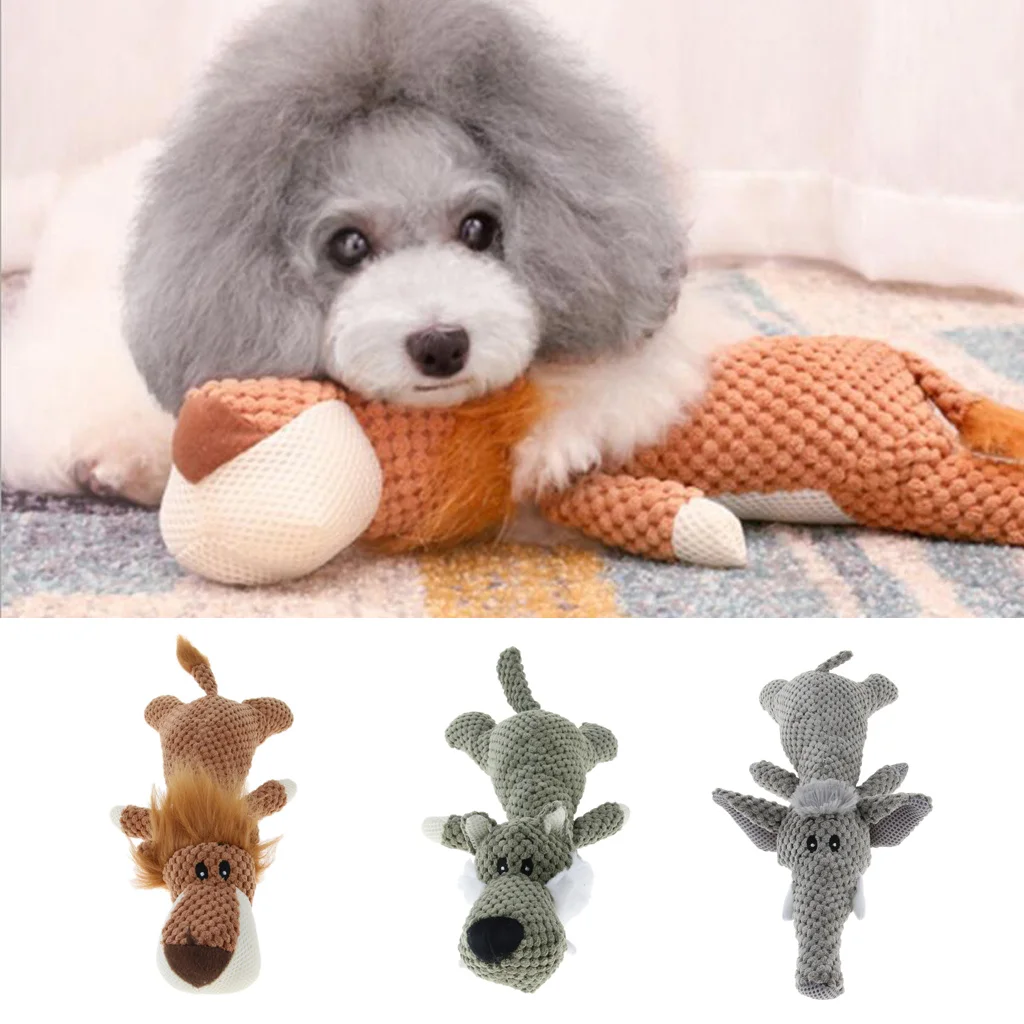 Funny Dog Toy Pet Puppy Chew Squeaker Squeaky Plush Sound Play Toy - Wolf/Elephant/Lion PICK Funny Dog Toy Pet Puppy Chew Squeaker Squeaky Plush Sound Play Toy - Wolf/Elephant/Lion PICK