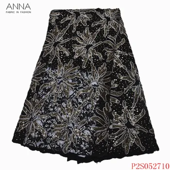 Anna balck embroidery african net lace nigerian mesh fabric 2020 high quality french sequins laces fabrics 5 yards/pcs for dress
Anna balck embroidery african net lace nigerian mesh fabric 2020 high quality french sequins laces fabrics 5 yards/pcs for dress