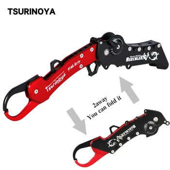 

TSURINOYA Foldable Fishing Lip Gripper HERCULES High Strength Aluminum Alloy Multi-purpose Portable Fish Plier Grip Fishing Tool