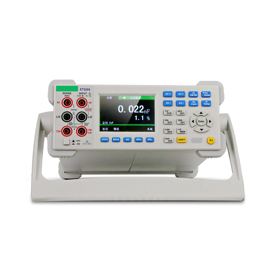 ET3255 Digital 5 1/2 High Precision Digital Desktop Multimeter Resistance Capacitance Frequency DCV ACV DCI ACI Tester EU Plug
ET3255 Digital 5 1/2 High Precision Digital Desktop Multimeter Resistance Capacitance Frequency DCV ACV DCI ACI Tester EU Plug