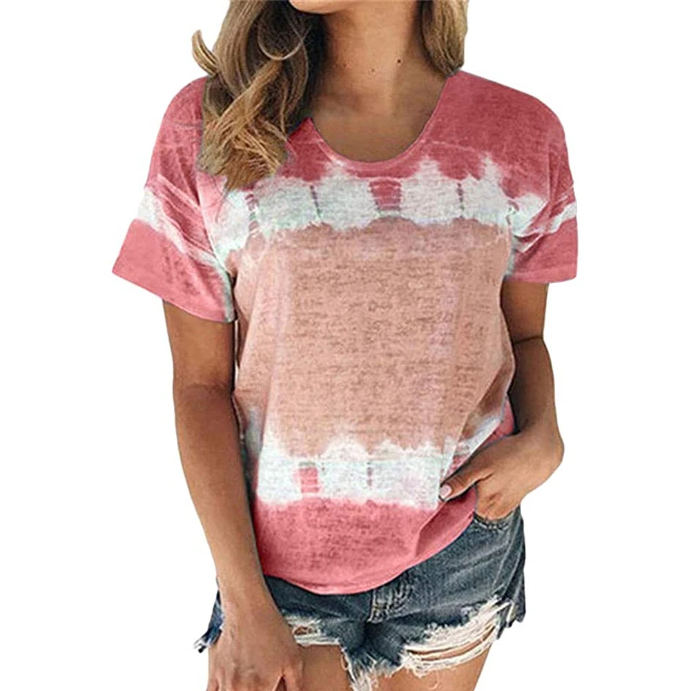 Fashion Women T-shirt Loose Top Short Sleeve Crew Neck Sports Casual Gradient Color Basic Soft Pullover Summer Adults Daily Top
Fashion Women T-shirt Loose Top Short Sleeve Crew Neck Sports Casual Gradient Color Basic Soft Pullover Summer Adults Daily Top
