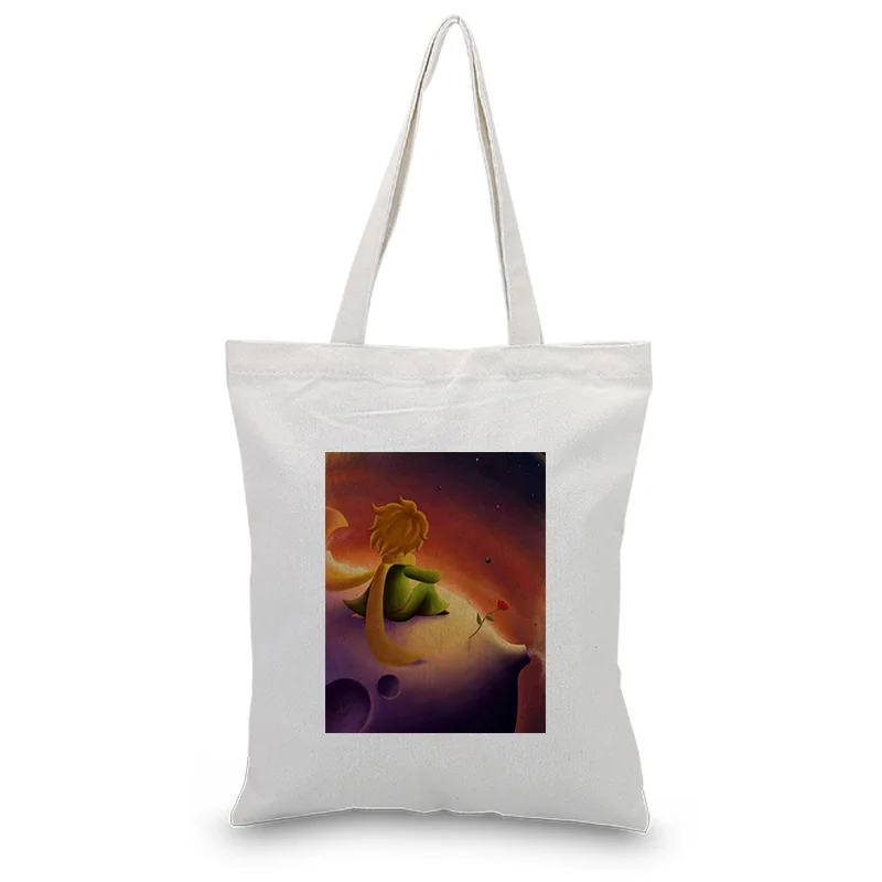 Little Prince Serial Handbag Canvas Tote Bag Custom Print Logo Text Daily Use DIY Eco Ecologicas Reusable Shopping Bag Recycle
Little Prince Serial Handbag Canvas Tote Bag Custom Print Logo Text Daily Use DIY Eco Ecologicas Reusable Shopping Bag Recycle