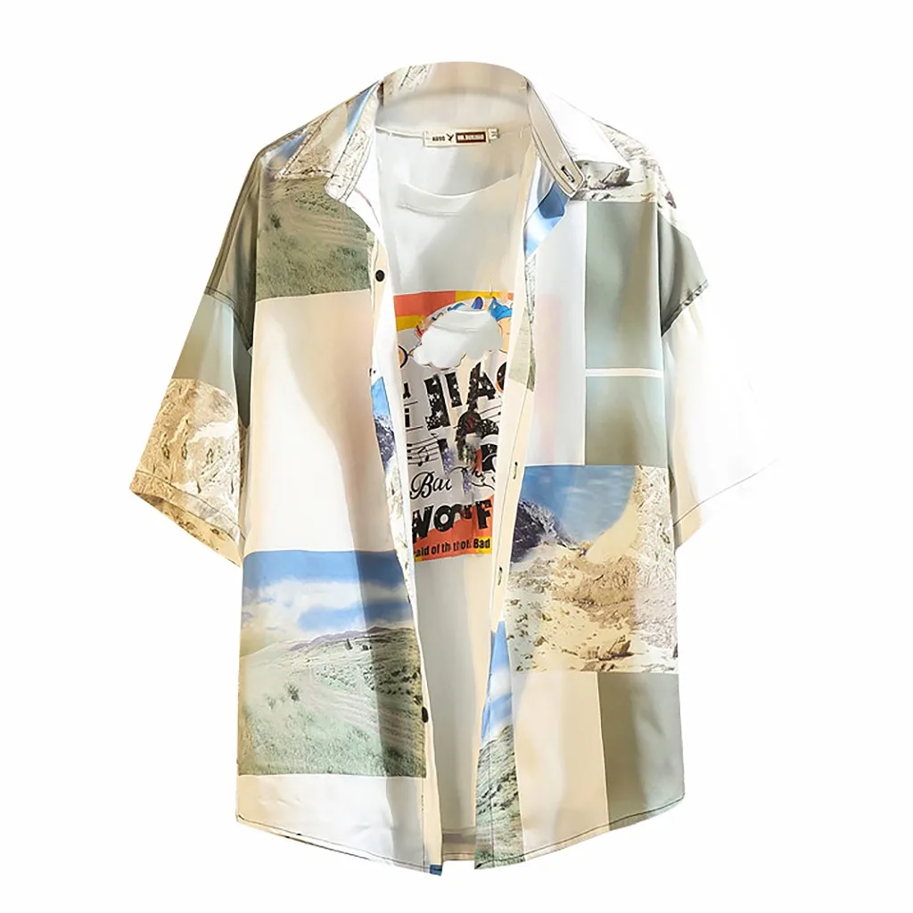 Womail Ethnic Style Printed Men Shirt Short Sleeve Mens Summer Hawaii Shirts Casual Short Sleeve Beach Tops Loose Casual Blouse 
Womail Ethnic Style Printed Men Shirt Short Sleeve Mens Summer Hawaii Shirts Casual Short Sleeve Beach Tops Loose Casual Blouse