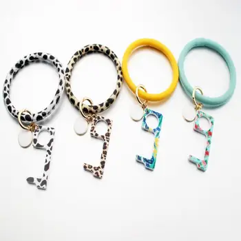 No-Touch Door Opener Keychain PU Leather Bracelet EDC Safe Door Handle Acrylic Keyring Portable Elevator Tool SN3361 
No-Touch Door Opener Keychain PU Leather Bracelet EDC Safe Door Handle Acrylic Keyring Portable Elevator Tool SN3361