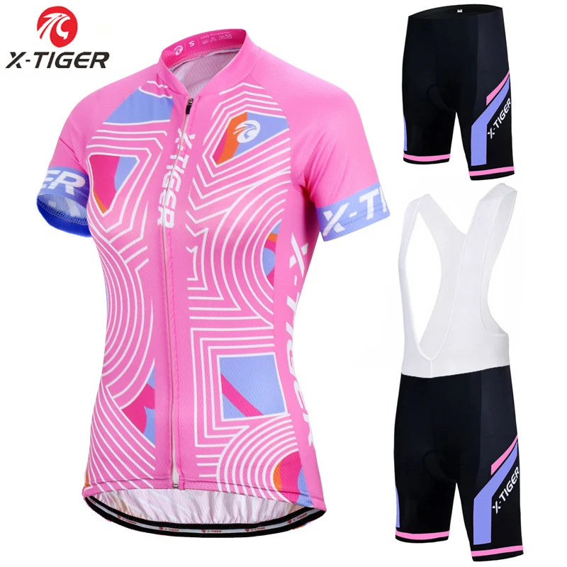Фото Женский велосипедный комплект X-Tiger Pro летняя женская одежда для горных