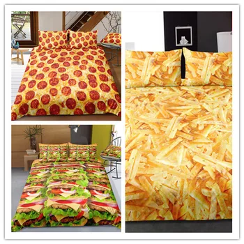 3D fashion popular diet printing bedding sets burger noodle biscuits printing new style home textile 2/3 pcs for adults
3D fashion popular diet printing bedding sets burger noodle biscuits printing new style home textile 2/3 pcs for adults