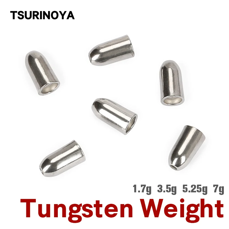 

TSURINOYA-Tungsten Steel Bullet Lead Weight Fishing Sinker, Carp Fishing Accessories Tools, 1.7G, 3.5G, 5.25g, 7g