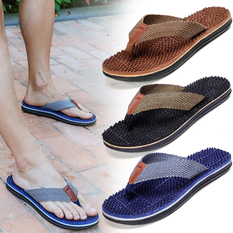2019 New Fashion Men Flip Flops Massage Slippers Sandals Textile Strap Anti-slip Shoes for Summer Beach O66
2019 New Fashion Men Flip Flops Massage Slippers Sandals Textile Strap Anti-slip Shoes for Summer Beach O66