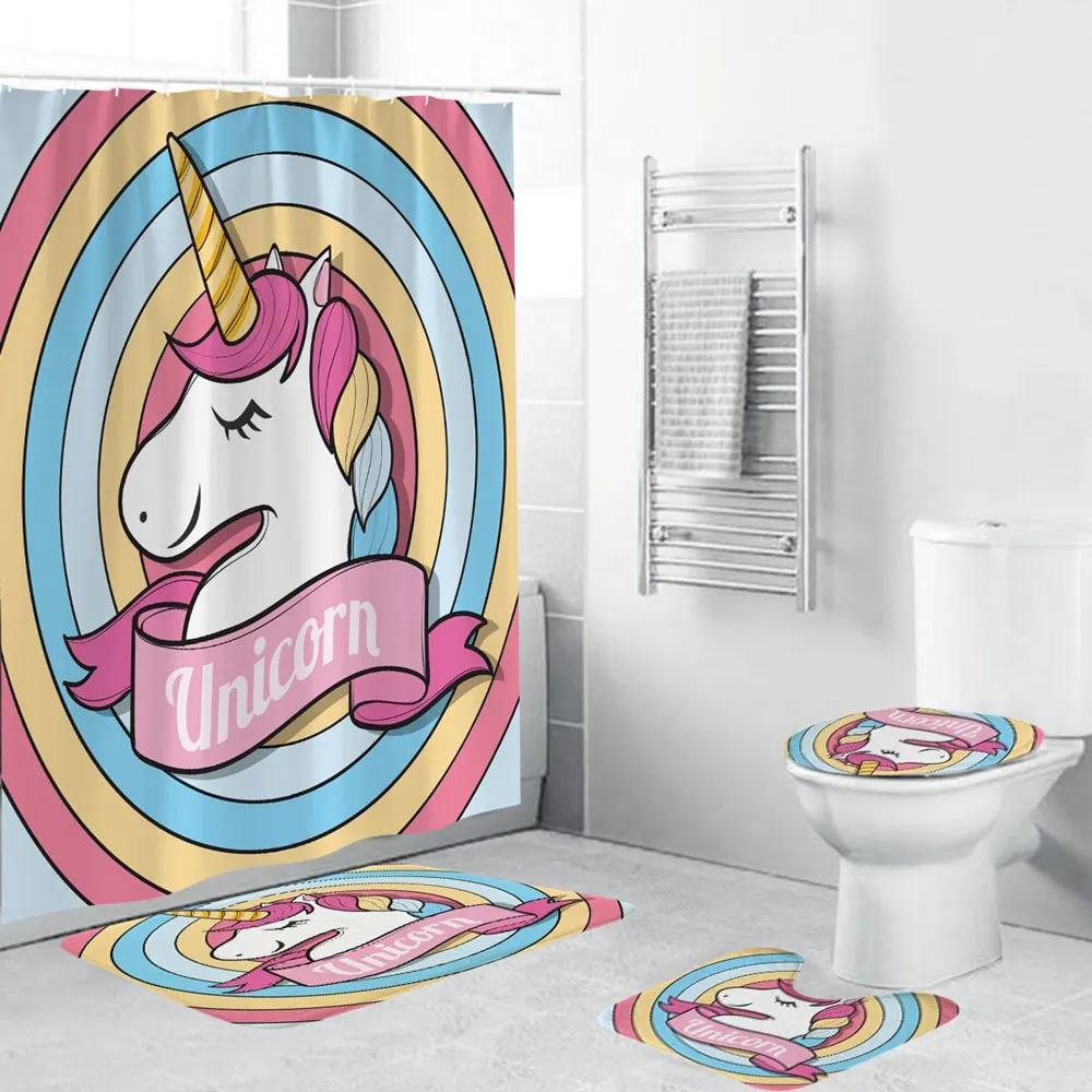 Dafield Bathroom Curtain Set Funny Decor Dinosaur Unicorn Rabbit Cat Bathroom Shower Curtain Set Bath Rug Set
Dafield Bathroom Curtain Set Funny Decor Dinosaur Unicorn Rabbit Cat Bathroom Shower Curtain Set Bath Rug Set