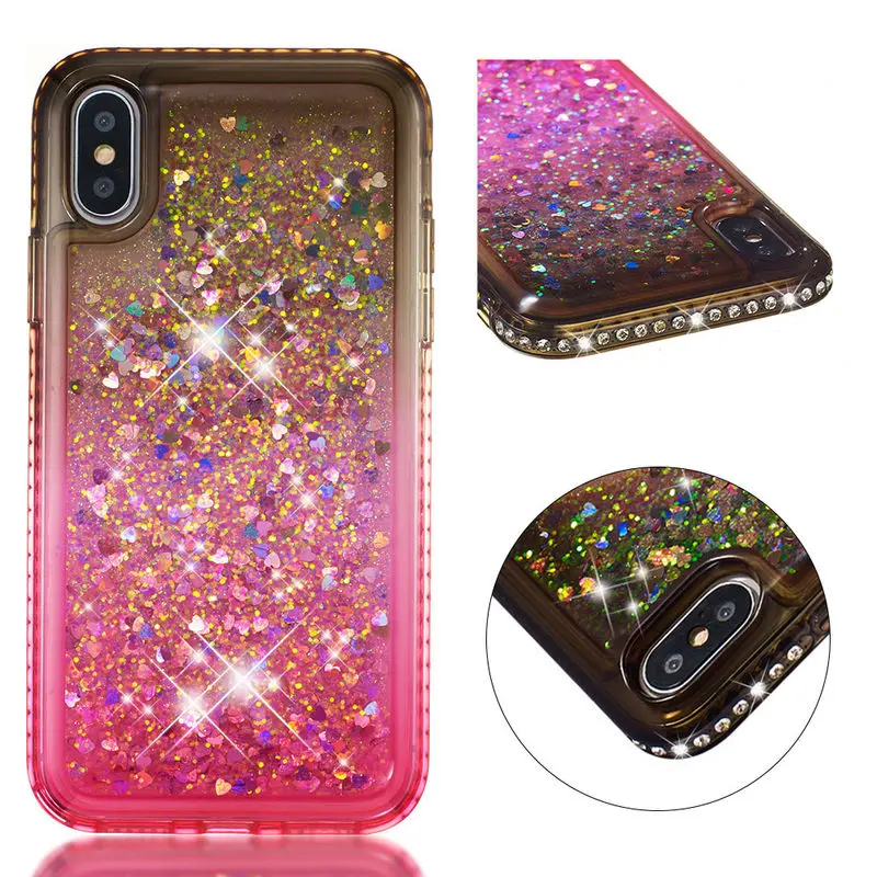 For IPhone X Case Fashion Silicon Phone Cover For IPhone XR XS XS Max Luxury Crystal Diamond Shockproof Protection Cases Coque 
For IPhone X Case Fashion Silicon Phone Cover For IPhone XR XS XS Max Luxury Crystal Diamond Shockproof Protection Cases Coque