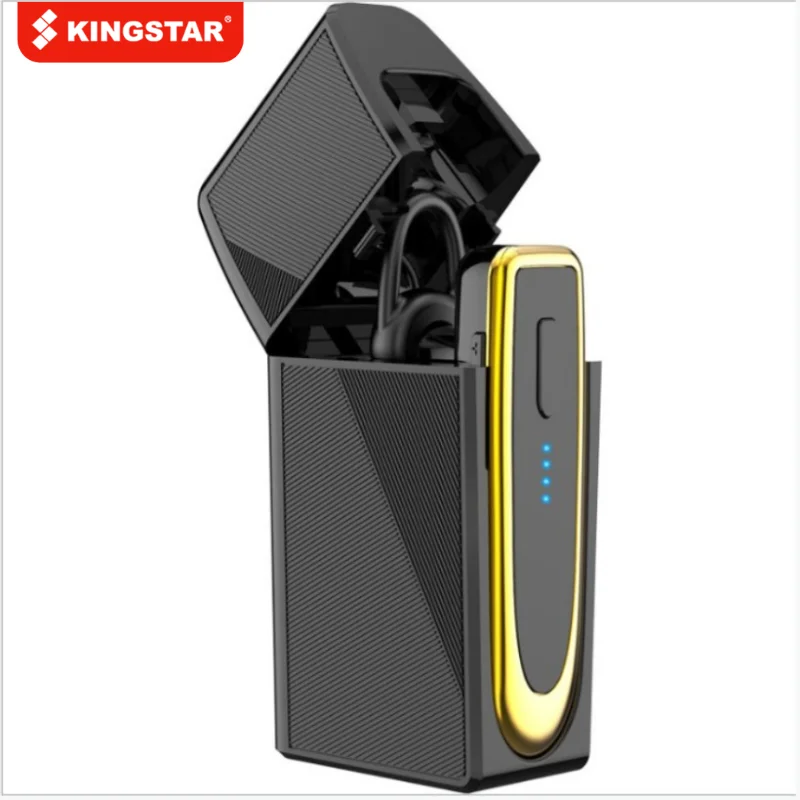 Business Headset Bluetooth 9D Wireless Headphone Single Earbuds With Charging Bin Mobile Phone Hands-Free Music | Электроника