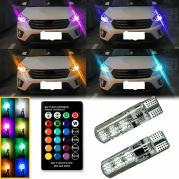 Durable And Practical Multi-Color RGB LED Bulbs W/RF Remote Control For Car Parking Lights 168 194 T10
Durable And Practical Multi-Color RGB LED Bulbs W/RF Remote Control For Car Parking Lights 168 194 T10