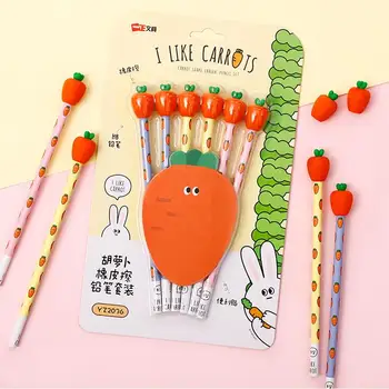 2020 PhD 6pcs/Pack Cartoon Carrot HB Wood Pencil With Eraser Student Study Pencil Drawing Pencils Kawaii Stationery
2020 PhD 6pcs/Pack Cartoon Carrot HB Wood Pencil With Eraser Student Study Pencil Drawing Pencils Kawaii Stationery