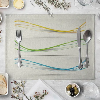 Geometry Multi-color Stripe Dining Table Cushion Cotton Cloth Placemat Insulated Pad Western-style Placemat Heat Resistant Insul
Geometry Multi-color Stripe Dining Table Cushion Cotton Cloth Placemat Insulated Pad Western-style Placemat Heat Resistant Insul