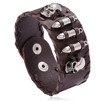 2020 Men Skull Leather Bracelet Modern Punk Style Wide Simple Elegant Unisex Individual Wrist Strap Vintage Charm
2020 Men Skull Leather Bracelet Modern Punk Style Wide Simple Elegant Unisex Individual Wrist Strap Vintage Charm