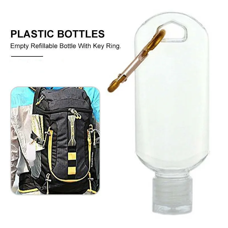 10Pcs Empty Refillable Bottle With Key Ring Hook Travel Transparent Plastic Perfume Bottle Alcohol Container Hand Soap Bottle
10Pcs Empty Refillable Bottle With Key Ring Hook Travel Transparent Plastic Perfume Bottle Alcohol Container Hand Soap Bottle