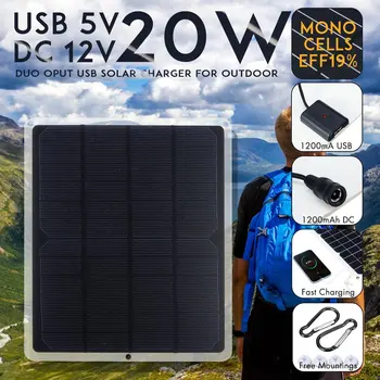 20W 12V Mono Solar Panel USB Battery Charger Power Bank For Mobile Phone Camping Charger Ultra Thin High Efficiency
20W 12V Mono Solar Panel USB Battery Charger Power Bank For Mobile Phone Camping Charger Ultra Thin High Efficiency