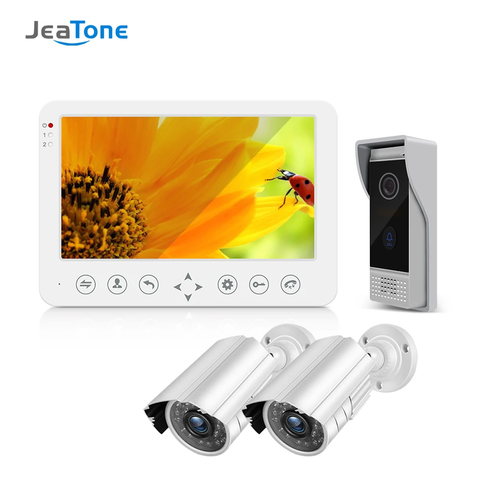 Jeatone 10 Inch Video Intercom Video Door Phone with 960P Monitor and Security Call Panel+2x 720p Waterproof Surveillance Camera
Jeatone 10 Inch Video Intercom Video Door Phone with 960P Monitor and Security Call Panel+2x 720p Waterproof Surveillance Camera