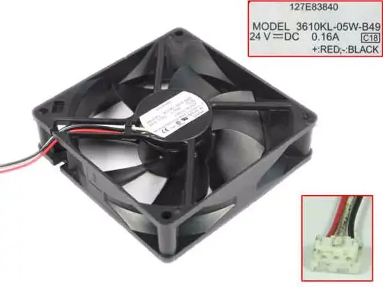 NMB-MAT 3610KL-05W-B49 C18 DC 24V 0.16A 90x90x25 мм вентилятор охлаждения сервера
NMB-MAT 3610KL-05W-B49 C18 DC 24V 0.16A 90x90x25 мм вентилятор охлаждения сервера