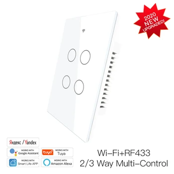 120 Model US 4 Gang Smart Switch Smart Life/Tuya App Multi-Control Association Voice Control With Alexa And Google Home
120 Model US 4 Gang Smart Switch Smart Life/Tuya App Multi-Control Association Voice Control With Alexa And Google Home