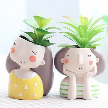 Resin Plant Pots Cute Girl Desktop Statue Flowerpot Home Decor Creative Bonsai Flower Planter Office Balcony Ornament Vase
Resin Plant Pots Cute Girl Desktop Statue Flowerpot Home Decor Creative Bonsai Flower Planter Office Balcony Ornament Vase