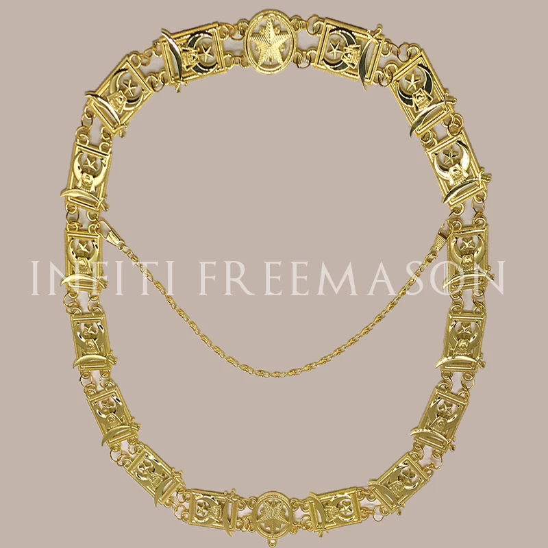 YL Gold Masonic Metal Collar Chain Royal Arch Logo Master Collar Custom Masonic Lodge Blue Official Masonic Master Mason Gold
YL Gold Masonic Metal Collar Chain Royal Arch Logo Master Collar Custom Masonic Lodge Blue Official Masonic Master Mason Gold