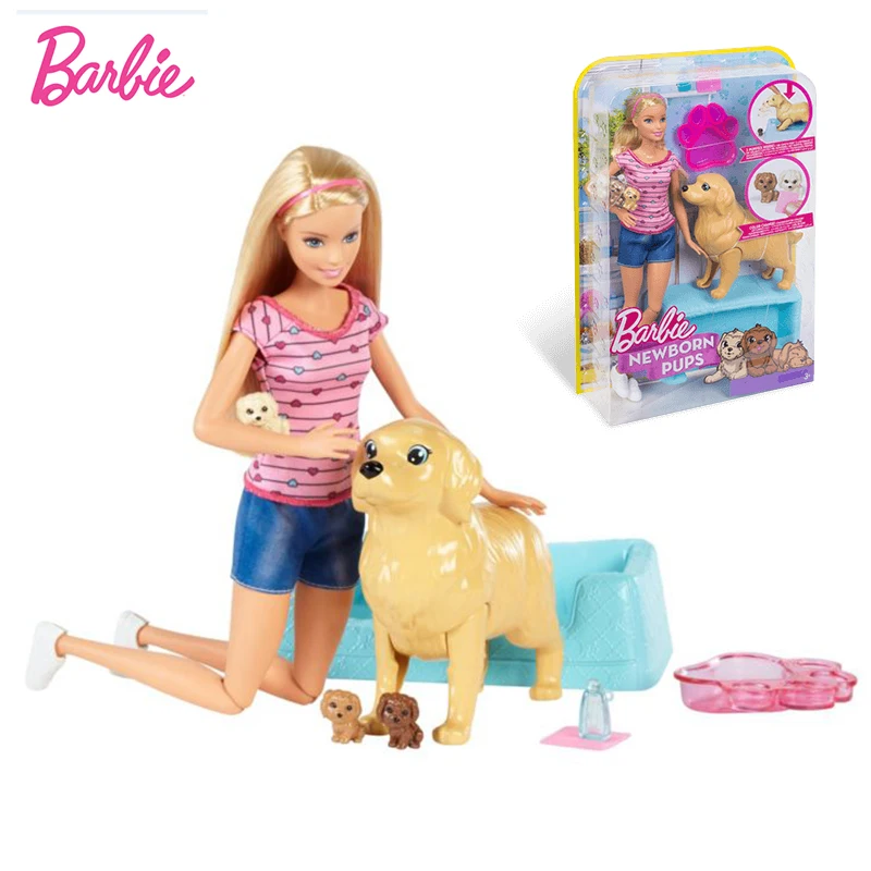 Original Barbie Newborn Pups Doll Cute Pet Care Toy Set Genuine Dog Baby Toys for Children Girl Doll Accessories Ducational Gift
Original Barbie Newborn Pups Doll Cute Pet Care Toy Set Genuine Dog Baby Toys for Children Girl Doll Accessories Ducational Gift