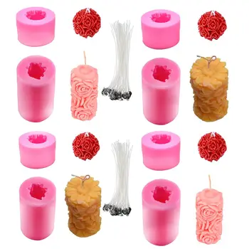 Candle Molds Cylinder and Sphere Shape Rose Flower Silicone Molds for Making DIY M0XD
Candle Molds Cylinder and Sphere Shape Rose Flower Silicone Molds for Making DIY M0XD