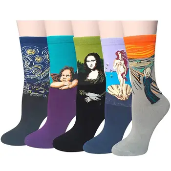 Hot Autumn winter Retro Women New Art Van Gogh Mural World Famous Oil Painting Series Female Socks Funny Socks Dropshipping 
Hot Autumn winter Retro Women New Art Van Gogh Mural World Famous Oil Painting Series Female Socks Funny Socks Dropshipping