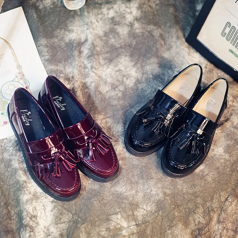 Loafers Women's 2019 Spring And Autumn New Style Chunky-Heel Versatile Flat Keel Thin Shoes British Style Slip-on Tassels Small
Loafers Women's 2019 Spring And Autumn New Style Chunky-Heel Versatile Flat Keel Thin Shoes British Style Slip-on Tassels Small