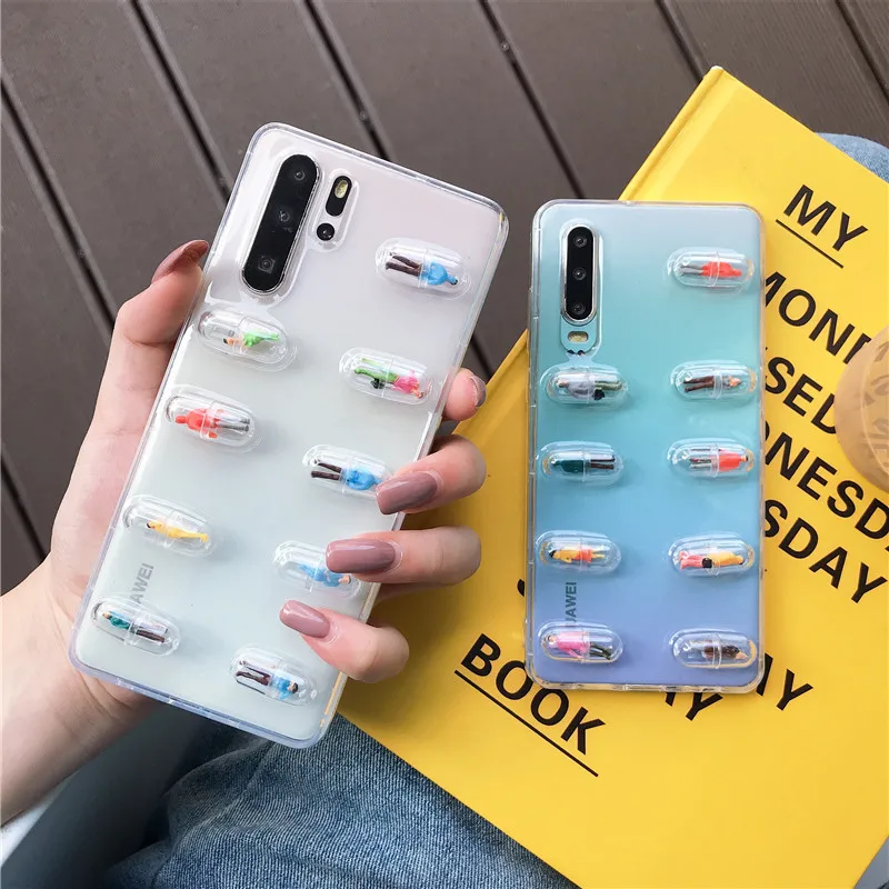 3D Pill Capsule Case Cover For Huawei Honor 9 Lite 10 20 Y9 2019 P20 Lite P30 Pro Nova 5 5i 3 3i Clear Back Capa Fundas
3D Pill Capsule Case Cover For Huawei Honor 9 Lite 10 20 Y9 2019 P20 Lite P30 Pro Nova 5 5i 3 3i Clear Back Capa Fundas
