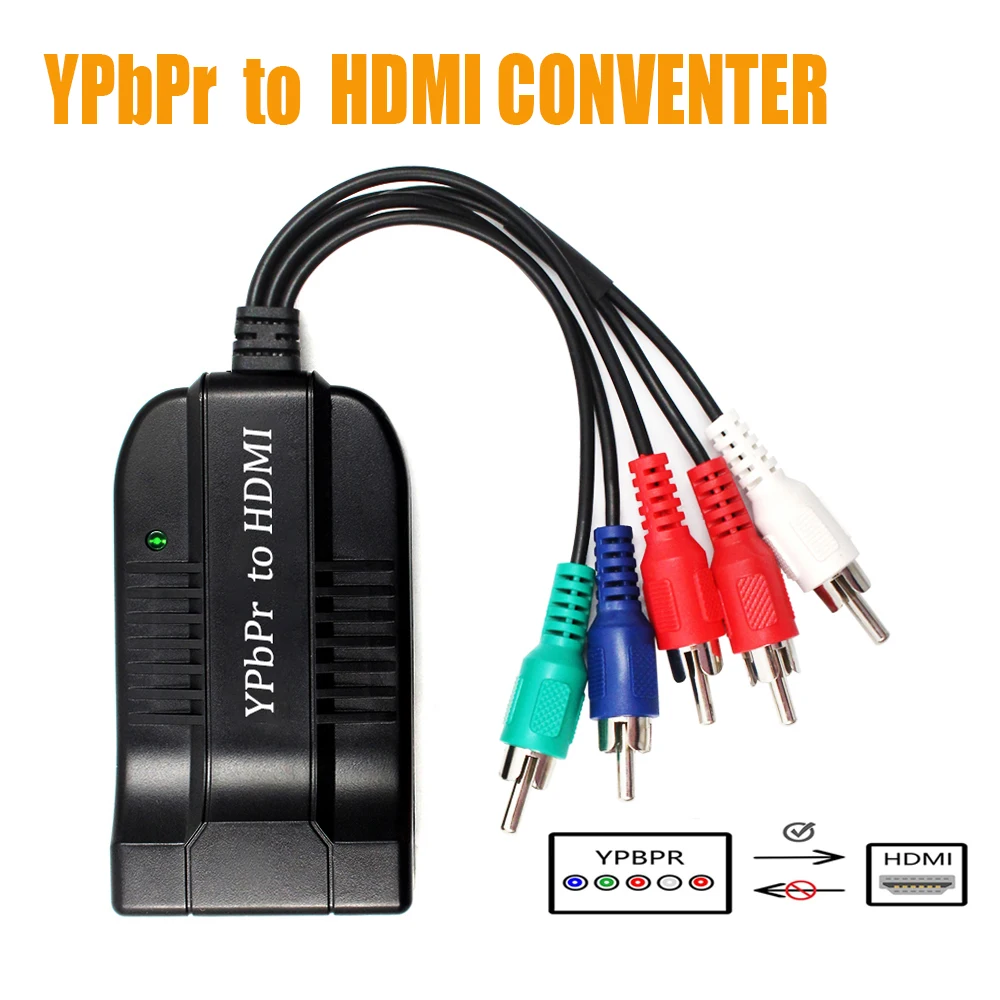 Ypbpr Color Difference Component to HDMI Converter 5RCA Male to Female PS2 Set-top Box to HD 1080 Audio and Video
Ypbpr Color Difference Component to HDMI Converter 5RCA Male to Female PS2 Set-top Box to HD 1080 Audio and Video