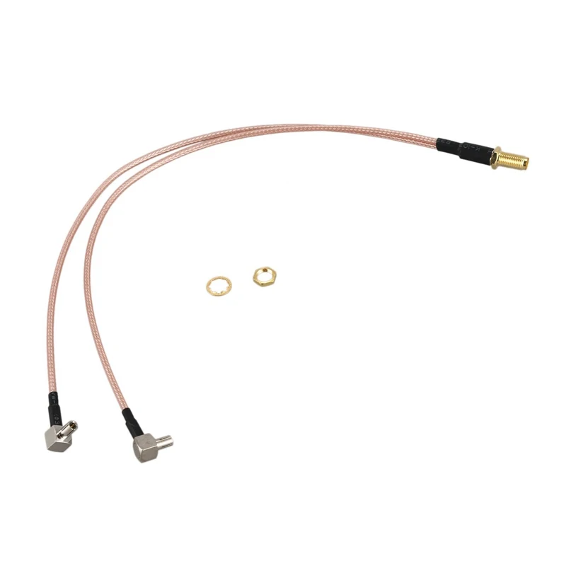 SMA Female to Y Type 2 X TS9 Male / CRC9 коннектор сплиттер-Сумматор кабель Pigtail RG 316 30 см Gold |