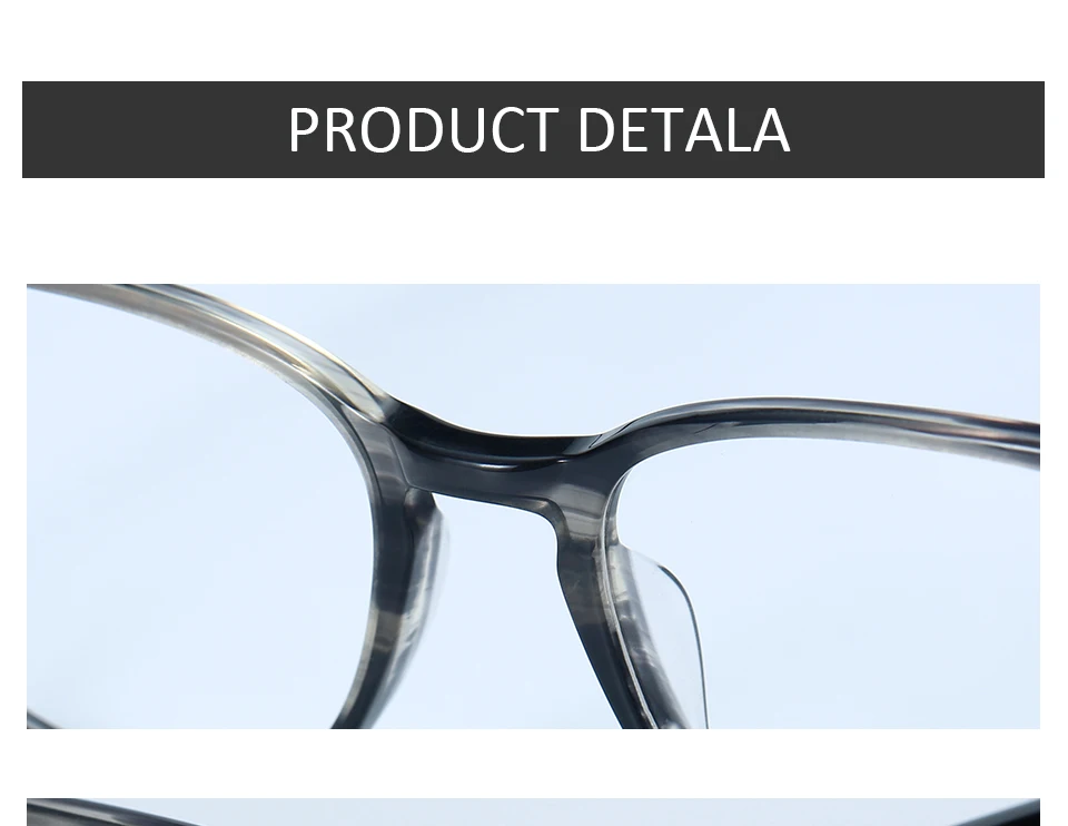 ZENOTTIC Transparent Glasses Frame Men Prescription Glasses Lenses Acetate Glasses Man Frames Optical Myopia Eyeglasses (9)