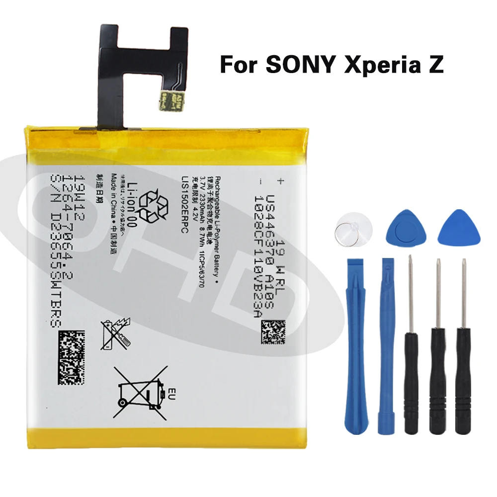 Original Phone Battery LIS1502ERPC Batterie for SONY Xperia Z L36h L36i C6602 SO-02E C6603 S39H M2 S50h D2303 D2306 bateria | Мобильные