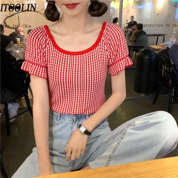 ITOOLIN elegant woman fashion blouses 2020 summer womens tops korean style puff sleeve blouse women 2020 Plaid Top female slim
ITOOLIN elegant woman fashion blouses 2020 summer womens tops korean style puff sleeve blouse women 2020 Plaid Top female slim