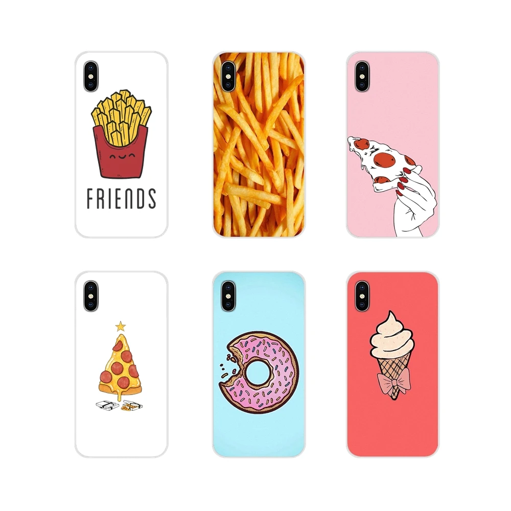 Мобильный телефон чехол для пиццы картофеля-фри пончик еды Samsung A10 A30 A40 A50 A60 A70 Galaxy