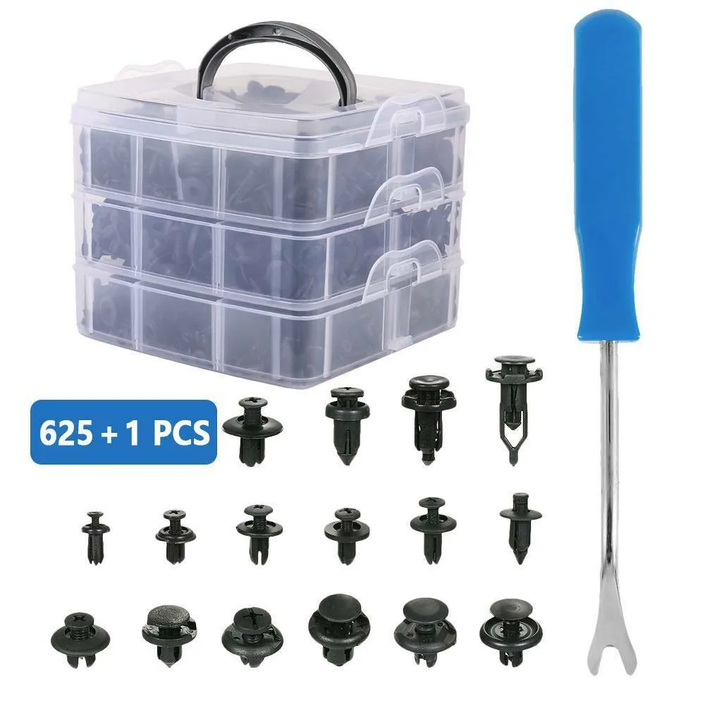 625pc Car Trim Body Clips Kit Rivets Retainer Door Panel Bumper Plastic Fastener Expansion Screw Clip Automobile Bumper Fastener
625pc Car Trim Body Clips Kit Rivets Retainer Door Panel Bumper Plastic Fastener Expansion Screw Clip Automobile Bumper Fastener
